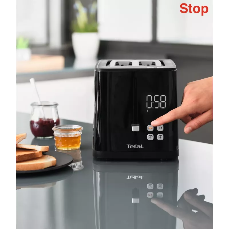 Toaster Tefal TT6408 — 2 sneetjes, 850 W, zwart