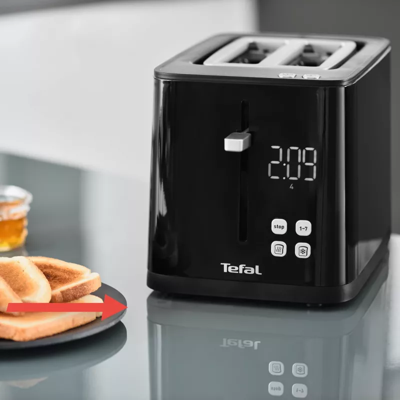 Toaster Tefal TT6408 — 2 sneetjes, 850 W, zwart