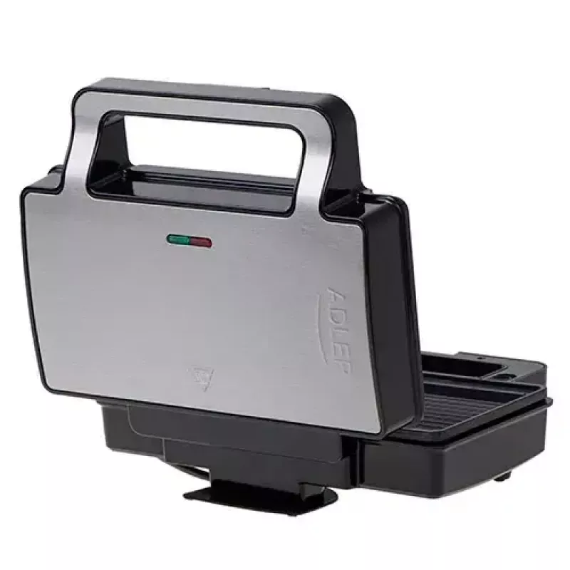 Adler AD 3073 2-in-1 tosti-ijzer, 1000 W, roestvrij staal/zwart