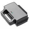 Sandwichmaker Adler AD 3073 — 2 sandwiches, 1400 W, zilver/zwart, uitneembare platen, verticale opberging