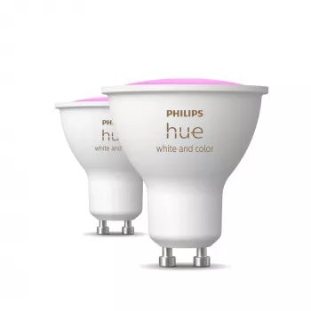 Philips Hue White and Colour Ambience GU10 – slimme spot – (2-pack)