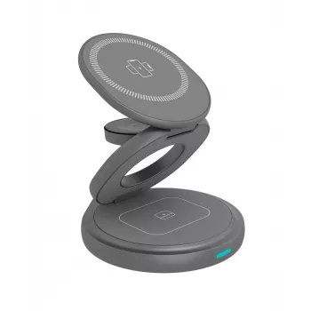 ICY BOX IB-SH101-CH koptelefoon, smartphone, smartwatch antraciet, grijs snelopladend binnen