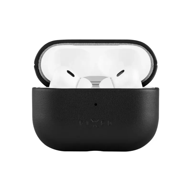 Leren beschermhoes FIXED FIXLPM-999-BK voor oordopjes met MagSafe-ondersteuning, zwart