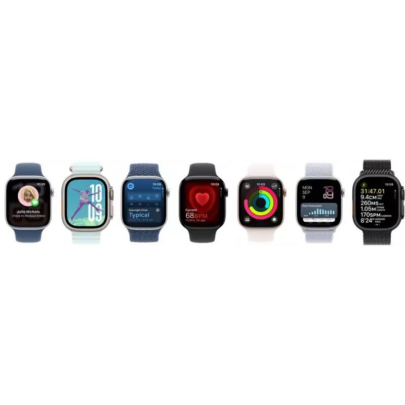 Smartwatch Apple Watch Ultra 2 GPS + Cellular 49 mm titanium behuizing naturel met Tan Alpine Loop, medium