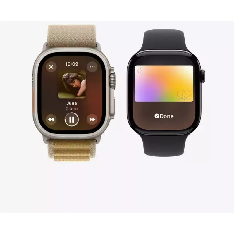 Smartwatch Apple Watch Ultra 2 GPS + Cellular 49 mm titanium behuizing naturel met Tan Alpine Loop, medium