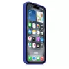 Apple siliconen Case met MagSafe iPhone 16 ultramarijn