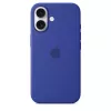 Apple siliconen Case met MagSafe iPhone 16 ultramarijn