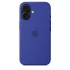 Apple siliconen Case met MagSafe iPhone 16 ultramarijn