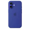 Apple siliconen Case met MagSafe iPhone 16 ultramarijn