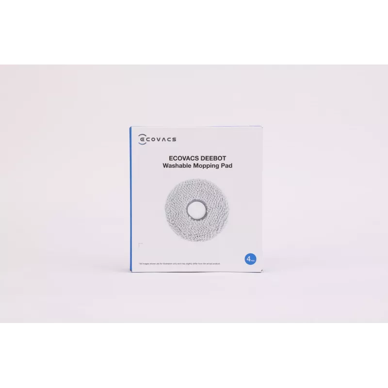 Wismopset voor Ecovacs robotstofzuiger DCC040047, wasbaar grijs, 4 stuks