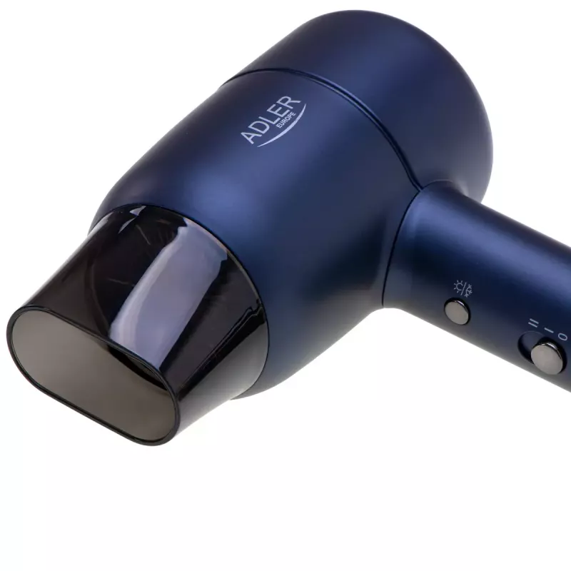 Haardroger Adler AD 2279b 1800W, 2 temperatuurstanden, 2 snelheden, ionenfunctie, blauw