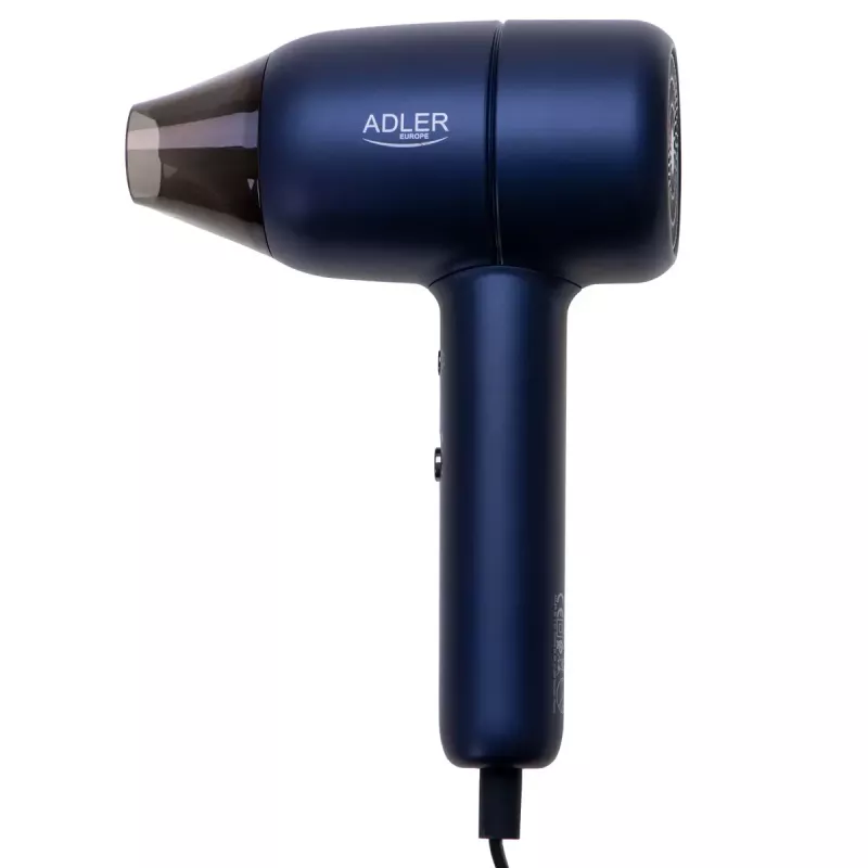 Haardroger Adler AD 2279b 1800W, 2 temperatuurstanden, 2 snelheden, ionenfunctie, blauw