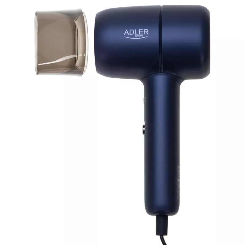 Haardroger Adler AD 2279b 1800W, 2 temperatuurstanden, 2 snelheden, ionenfunctie, blauw