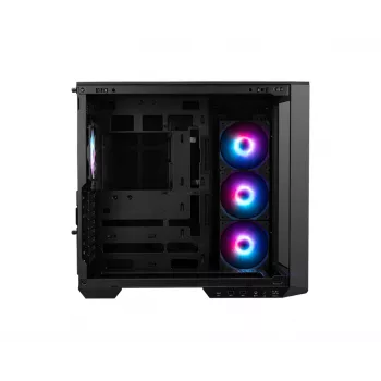 PC-behuizing MSI MAG PANO 100R PZ Midi-Tower zwart, gehard glas, ondersteunt ATX/microATX, 482×290×519 mm