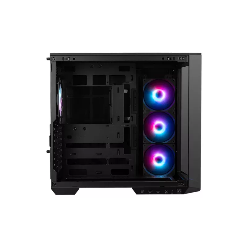 PC-behuizing MSI MAG PANO 100R PZ Midi-Tower zwart, gehard glas, ondersteunt ATX/microATX, 482×290×519 mm