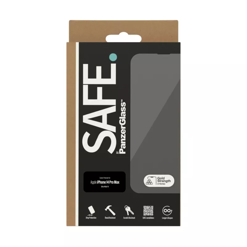 Screen Protector PanzerGlass SAFE. by ® Apple iPhone 14 Pro Max Ultra-Wide Fit kras- en stootvast