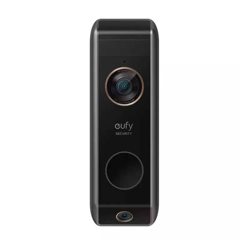 Eufy E8213 draadloze videodeurbel 2K met HomeBase, op batterijen, zwart/wit