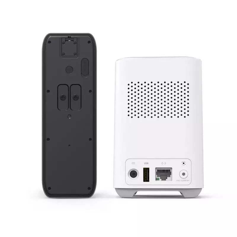 Eufy E8213 draadloze videodeurbel 2K met HomeBase, op batterijen, zwart/wit