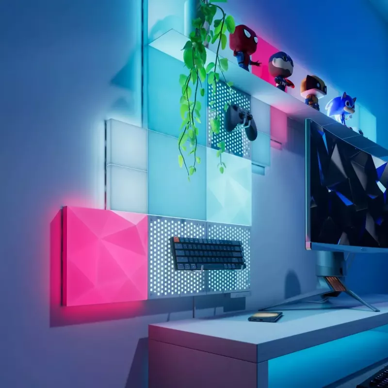 Plank-uitbreidingsset Nanoleaf N8100E00-2BSH voor het modulaire verlichtingssysteem Blocks – geïntegreerd plankaccessoire