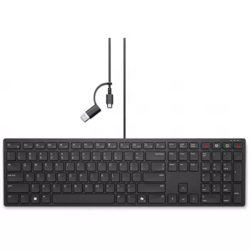 DELL KB525C office USB QWERTY US International toetsenbord, zwart
