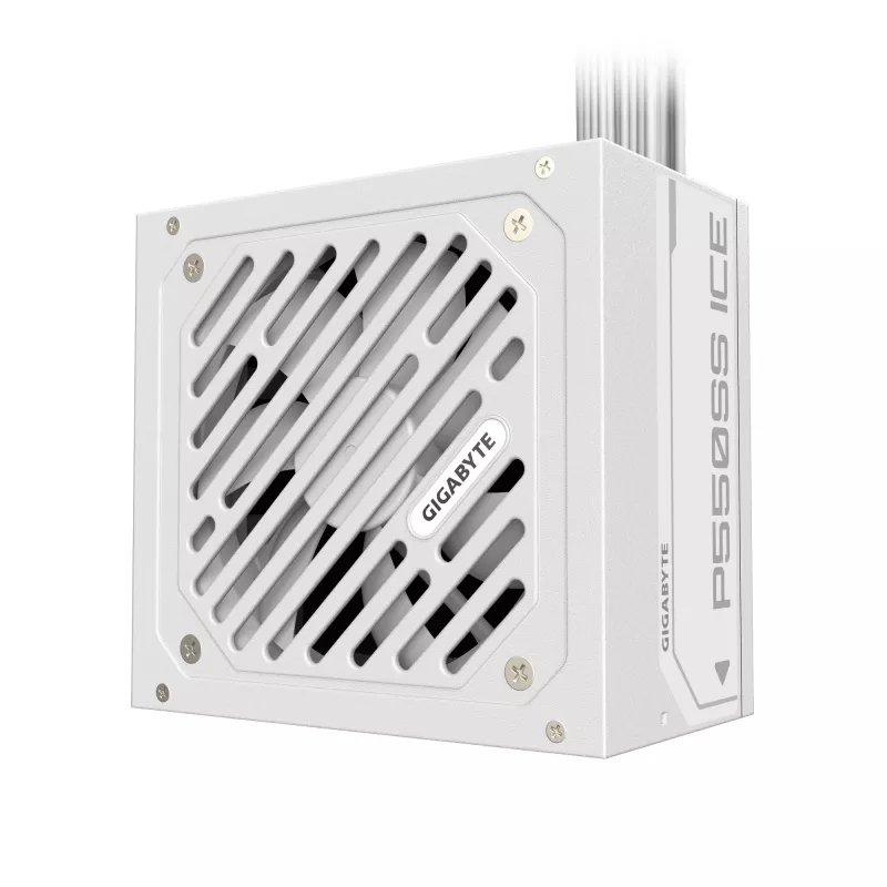 GIGABYTE P550SS ICE voeding - PCIe 5.0, 80 PLUS Silver, 120mm ventilator, ATX 3.0 compatibel, EU-stekker