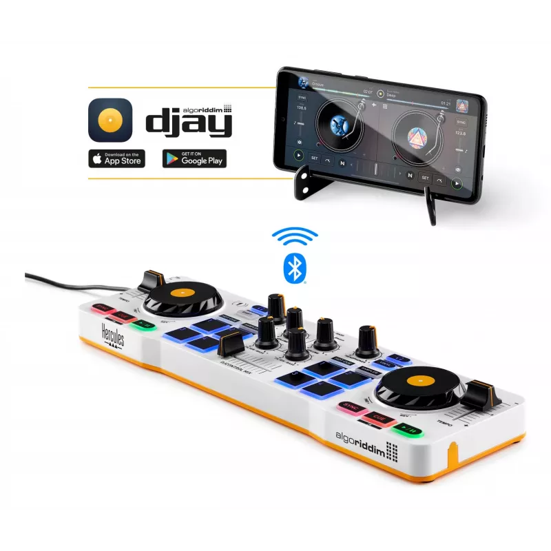 Hercules 4780921 DJ-controller 2 kanalen zwart, wit, geel