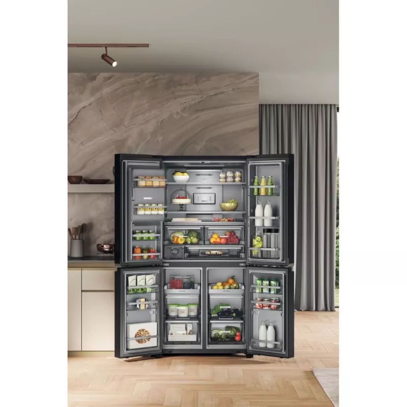 Whirlpool WQ9I FO2BX EF side-by-side-koelkast vrijstaand 592 L zwart