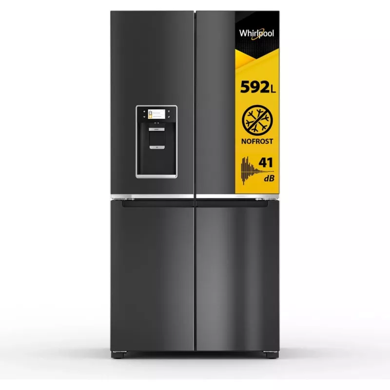 Whirlpool WQ9I FO2BX EF side-by-side-koelkast vrijstaand 592 L zwart