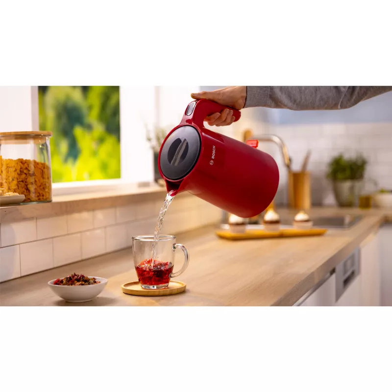 Bosch TWK2M164 waterkoker 1,7 L 2400 W zwart, grijs, rood
