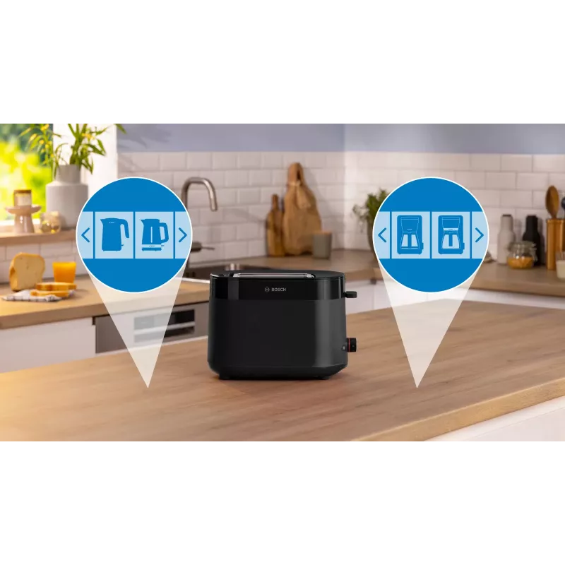 Bosch TAT2M123 toaster 6 2 sneetjes 950 W zwart
