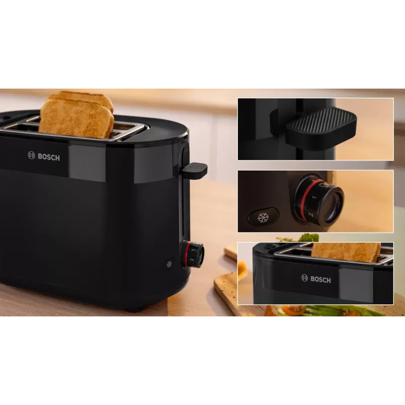 Bosch TAT2M123 toaster 6 2 sneetjes 950 W zwart