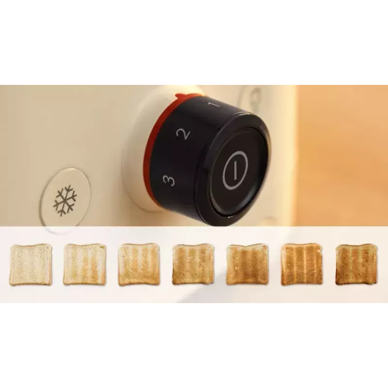 Toaster Bosch Compact TAT3M127 – 2-slot beige kunststof behuizing, compact ontwerp