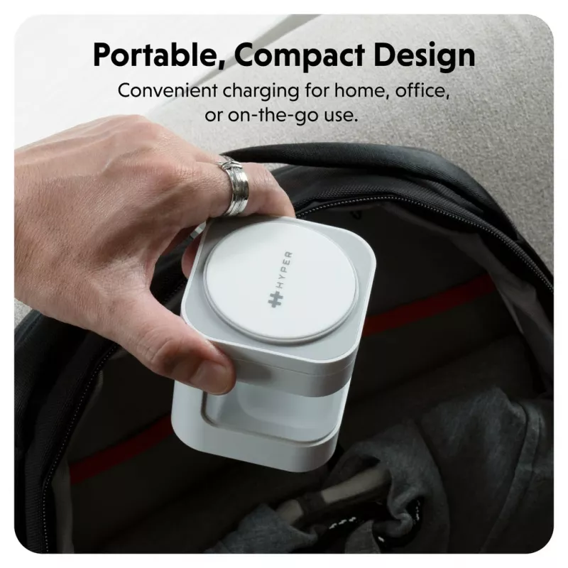 Targus HJ3320WHGL mobiele oplader koptelefoon, smartphone, smartwatch wit USB draadloos laden snellaadfunctie binnen
