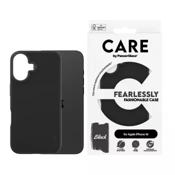 Cover PanzerGlass CARE by modieuze hoes zwart iPhone 16 transparant