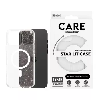 PanzerGlass CARE™ by ® Urban Combat Case Star Lit met witte MagSafe iPhone 16 Pro Max