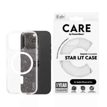PanzerGlass CARE™ by ® Urban Combat Case Star Lit met witte MagSafe iPhone 16 Pro