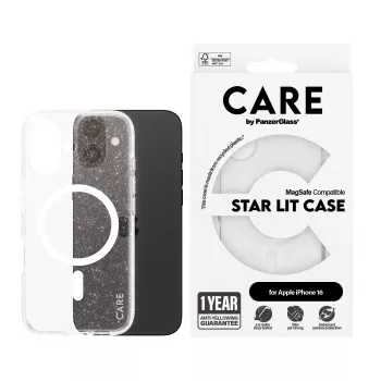 PanzerGlass CARE™ by ® Urban Combat Case Star Lit met witte MagSafe iPhone 16