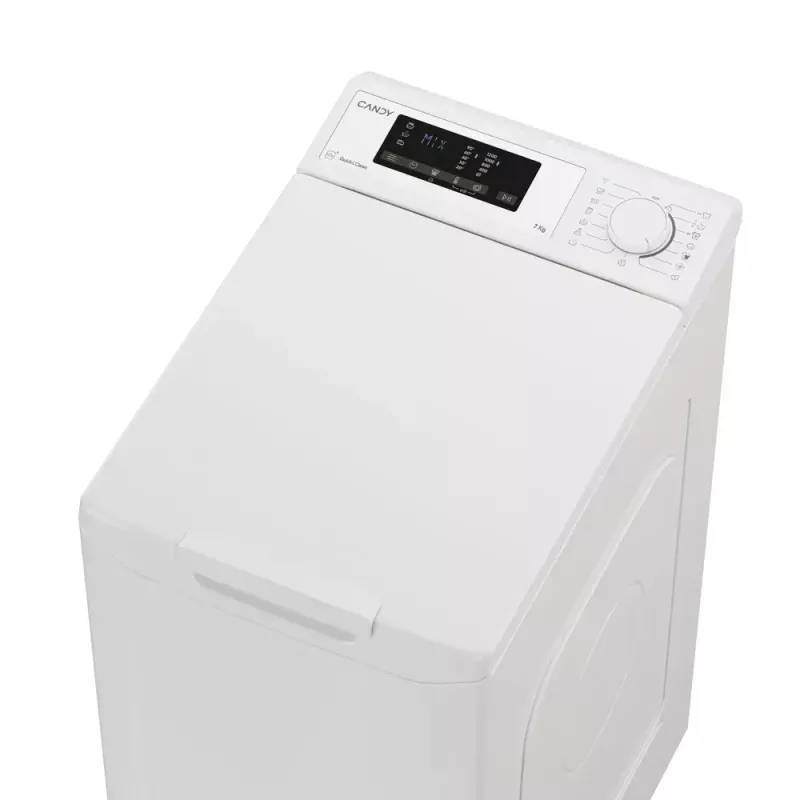 Wasmachine CANDY TCA273D3-S bovenlader 7 kg, 1200 t/min, energieklasse C, wit
