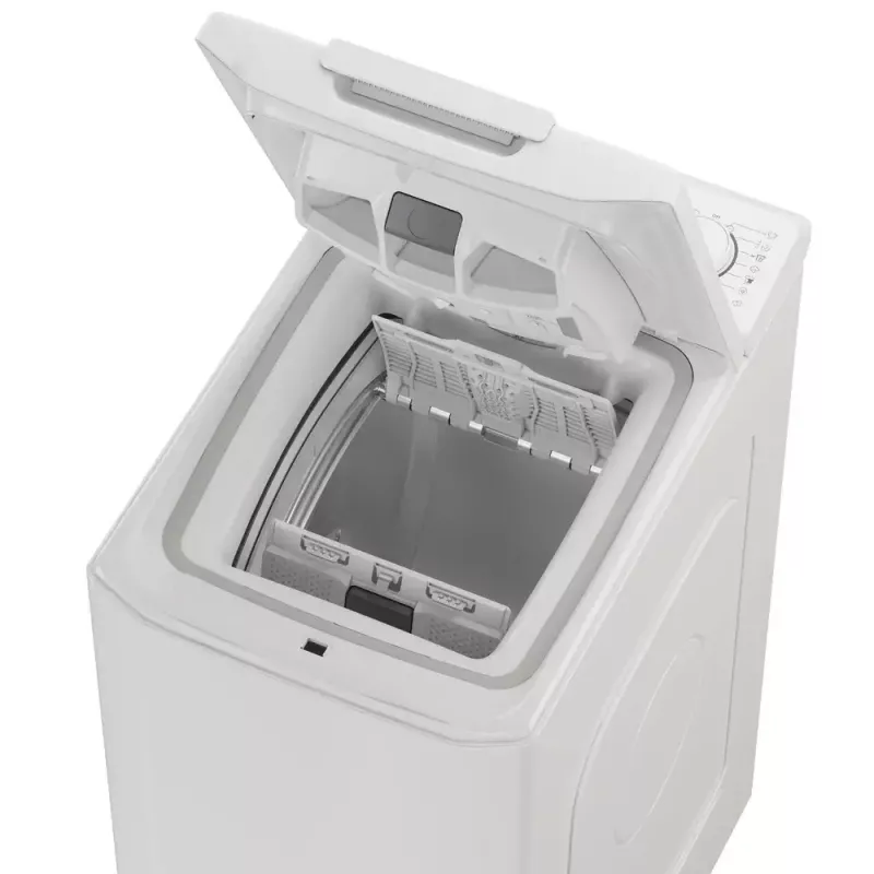 Wasmachine CANDY TCA273D3-S bovenlader 7 kg, 1200 t/min, energieklasse C, wit