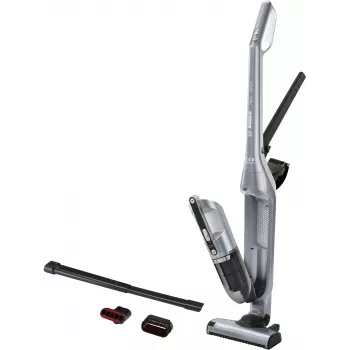 Stofzuiger steelstofzuiger Bosch BCH3P210 2-in-1, droog reinigen, 0,4 L stofreservoir, draadloos + netvoeding, grijs/zwart, 3 kg