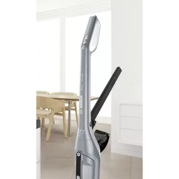 Stofzuiger steelstofzuiger Bosch BCH3P210 2-in-1, droog reinigen, 0,4 L stofreservoir, draadloos + netvoeding, grijs/zwart, 3 kg