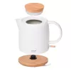 Elektrische waterkoker Adler AD 1304 — 1 L, 1200 W, keramische behuizing, klapdeksel, 360°-draaibasis, wit