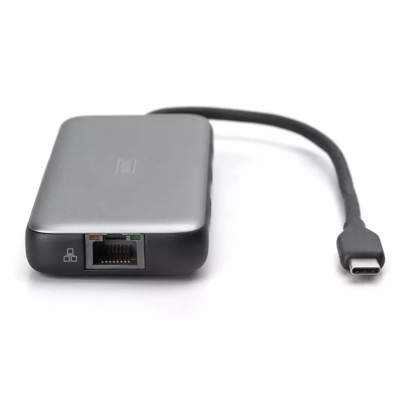 DIGITUS USB-C dockingstation, 7-poorts - HDMI / 2x USB-A 3.2 Gen 2 / GbE / SD / MicroSD - 100W USB Power Delivery