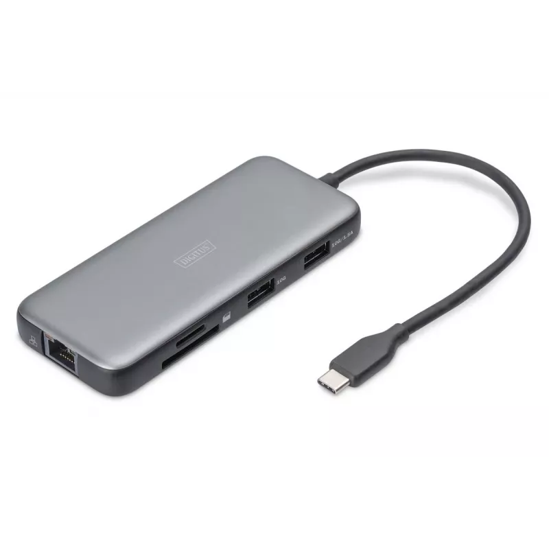 DIGITUS USB-C dockingstation, 7-poorts - HDMI / 2x USB-A 3.2 Gen 2 / GbE / SD / MicroSD - 100W USB Power Delivery