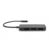 Digitus DS-45334 3-poorts MST-videohub, USB-C naar 3x DisplayPort, zwart