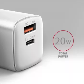 Oplader voor mobiele apparaten Axagon ACU-PQ20W universeel wit