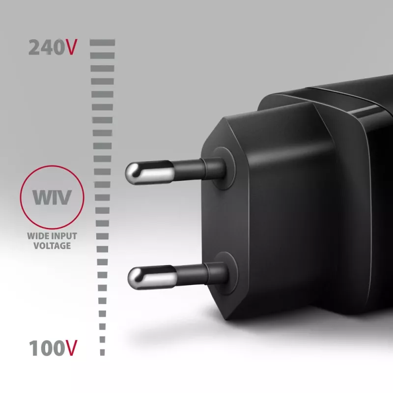 Axagon ACU-PQ30 PD3.0 & QC4+ 2x OUTPUT wandoplader 30W