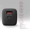 Axagon ACU-PQ30 PD3.0 & QC4+ 2x OUTPUT wandoplader 30W