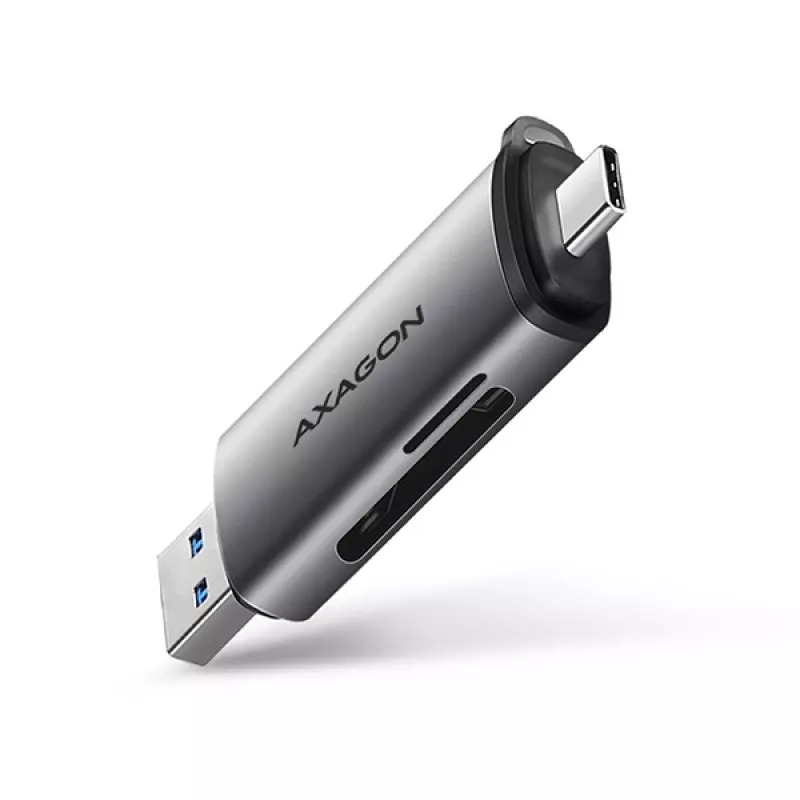Axagon CRE-SAC SuperSpeed USB-C+USB-A kaartlezer 5 Gbit/s