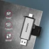 Axagon CRE-SAC SuperSpeed USB-C+USB-A kaartlezer 5 Gbit/s
